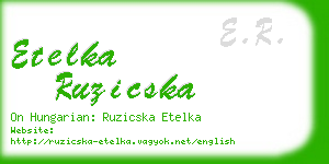 etelka ruzicska business card